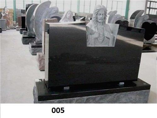 Black Granite Tombstones P200090B
